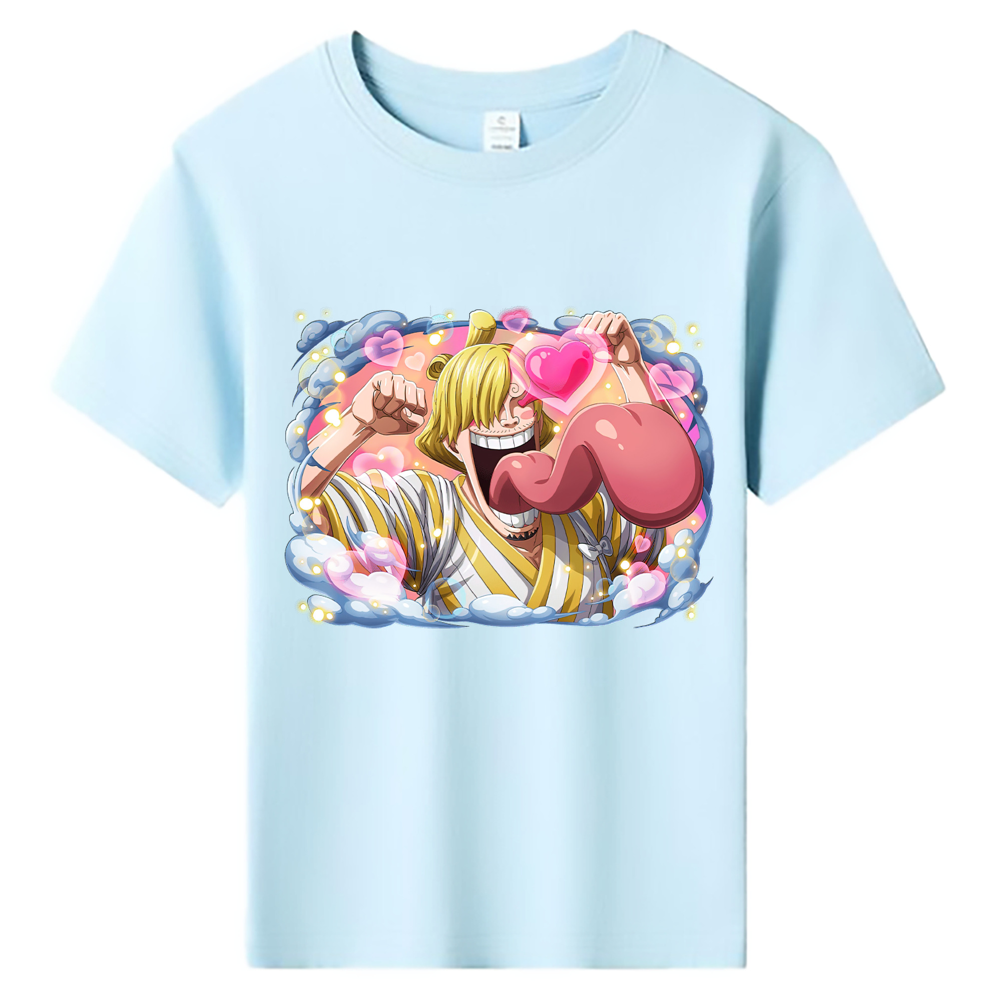 （画像用） ワンピース サンジ ONE PIECE Sanji 綿100％キッズTシャツ（フロントプリント）